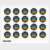 Typografische Dans (Spectrum) Ronde Sticker (Vel)