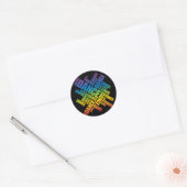 Typografische Dans (Spectrum) Ronde Sticker (Envelop)