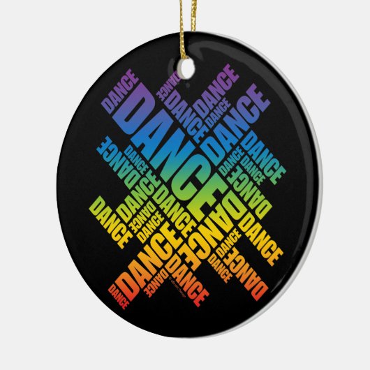 Typografische Dans (Spectrum)-siermiddel Keramisch Ornament (Links)