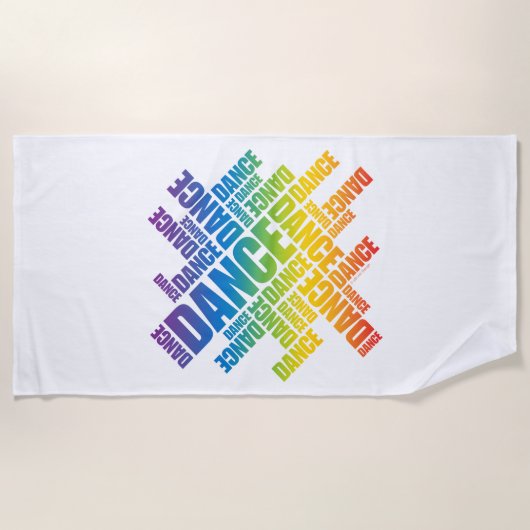 Typografische Dans (Spectrum) Strandlaken (Voorkant)