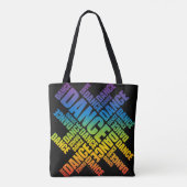 Typografische Dans (Spectrum) Tote Bag (Achterkant)
