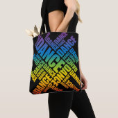 Typografische Dans (Spectrum) Tote Bag (Dichtbij)