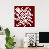 Typografische Dans (Verstoord) poster (Thuiskantoor)