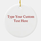 Typografische Dans (Verstoord) siermiddel Keramisch Ornament (Achterkant)