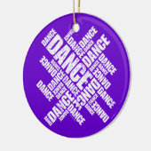 Typografische Dans (Verstoord) siermiddel Keramisch Ornament (Links)