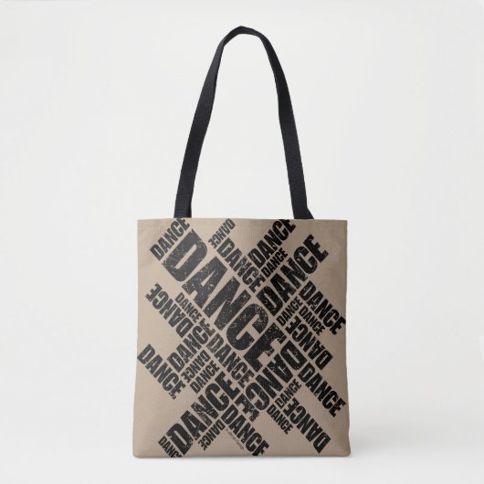 Typografische Dans (Verstoord) Tote Bag (Voorkant)