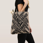 Typografische Dans (Verstoord) Tote Bag (Dichtbij)