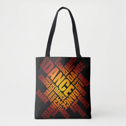 Typografische Dans (Vuur) Tote Bag (Voorkant)