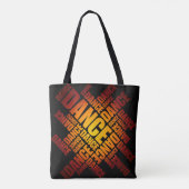 Typografische Dans (Vuur) Tote Bag (Achterkant)