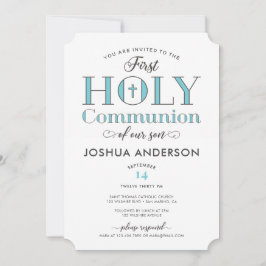 Typografische Eerste Heilige Communie Kaart