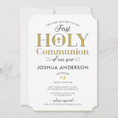 Typografische Eerste Heilige Communie Kaart (Voorkant)