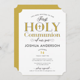 Typografische Eerste Heilige Communie Kaart
