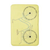 Typografische fiets Bike Biking Cycling Bath Mat (Voorkant Verticaal)