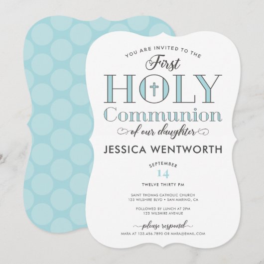 Typografische First Heilige Communistische Dochter Kaart (Voorkant / Achterkant)