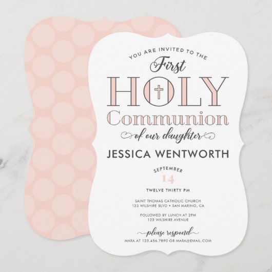 Typografische First Heilige Communistische Dochter Kaart (Voorkant / Achterkant)