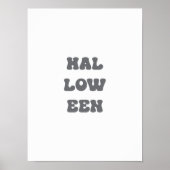 Typografische Halloween-poster Poster (Voorkant)