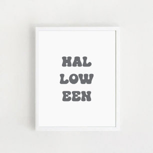 Typografische Halloween-poster Poster