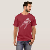 Typografische Hockey Languages T Shirt (Voorkant volledig)