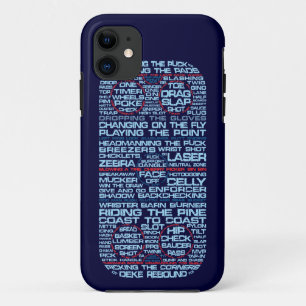Typografische ijshockeybaan iphone 5 Hoesje