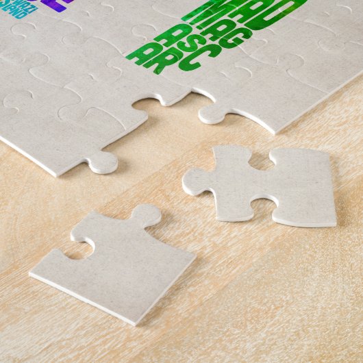 Typografische kaart van Afrika Legpuzzel (Zijkant)