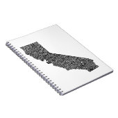 Typografische kaart van Californië Notitieboek (Rechterzijde)