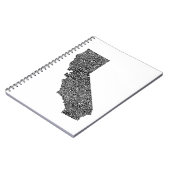 Typografische kaart van Californië Notitieboek (Linkerzijde)