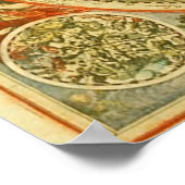 Typografische kaart van de oude wereld poster (Hoek)