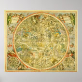 Typografische kaart van de oude wereld poster (Voorkant)