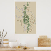 Typografische kaart van Wasatch Front (Utah) Poster (Keuken)