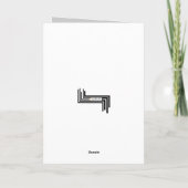 Typografische kaart voor meertalige kerstsieraden (Achterkant)