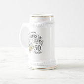 Typografische kaas en bier van elke leeftijd bierpul (Voorkant links)