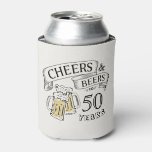 Typografische kaas en bier van elke leeftijd blikjeskoeler