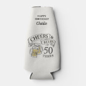 Typografische kaas en bier van elke leeftijd flesjeskoeler (Voorkant)