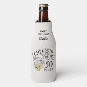 Typografische kaas en bier van elke leeftijd flesjeskoeler