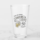 Typografische kaas en bier van elke leeftijd glas (Voorkant)