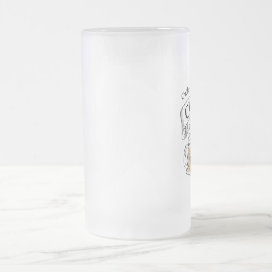 Typografische kaas en bier van elke leeftijd matglas bierpul (Center)