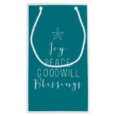 Typografische kerstboomtas klein cadeauzakje (Achterkant)