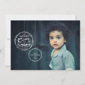 Typografische kerstversiering feestdagenkaart (Voorkant)