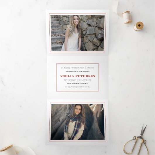 Typografische klasse van 2023: fotocollage terraco drieluik aankondiging (Binnen)