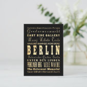Typografische kunst in de stad Berlijn Briefkaart (Staand voorkant)