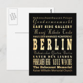 Typografische kunst in de stad Berlijn Briefkaart (Voorkant / Achterkant)