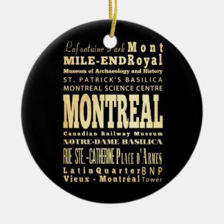 Typografische kunst in Montreal City of Canada Keramisch Ornament