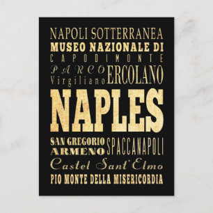 Typografische kunst in Napels City Briefkaart
