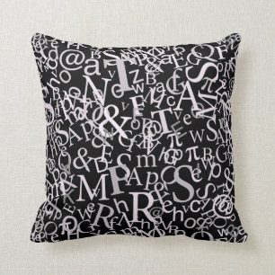 Typografische kunst kussen