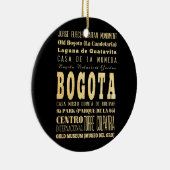 Typografische kunst uit de stad Bogota in Colombia Keramisch Ornament (Rechts)