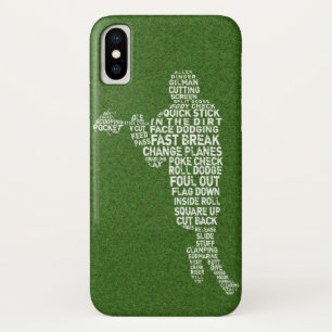 Typografische Lacrosse Player Phone Case