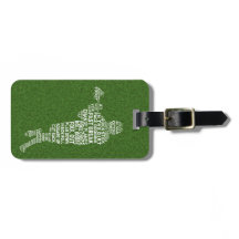 Typografische Lacrosse Speler Aangepaste Bagage La