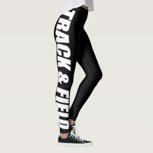 Typografische Leggings voor spoor- en veldomloop