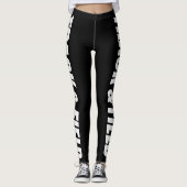 Typografische Leggings voor spoor- en veldomloop (Voorkant)