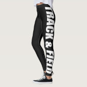 Typografische Leggings voor spoor- en veldomloop (Links)